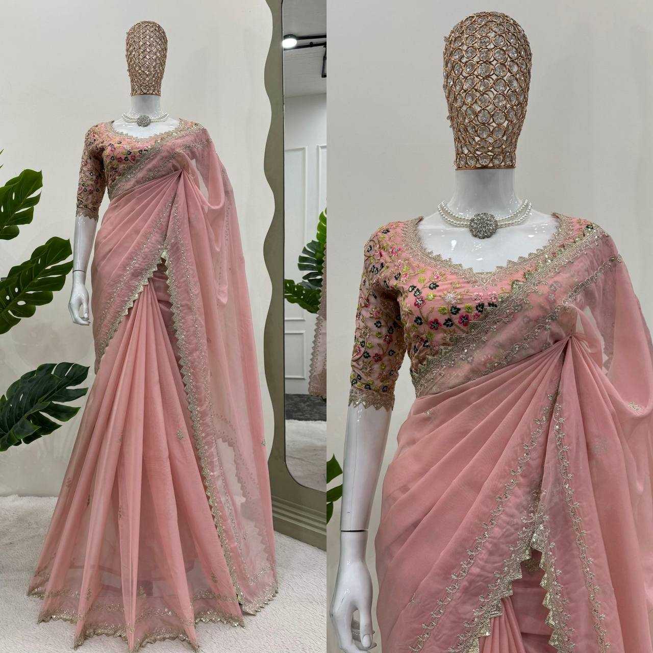 YNF TABBY SILK RIN133 497 SAREES WHOLESALE PARTY WEAR FANCY SEQUENCE RAKHI SAREES MANUFACTURER